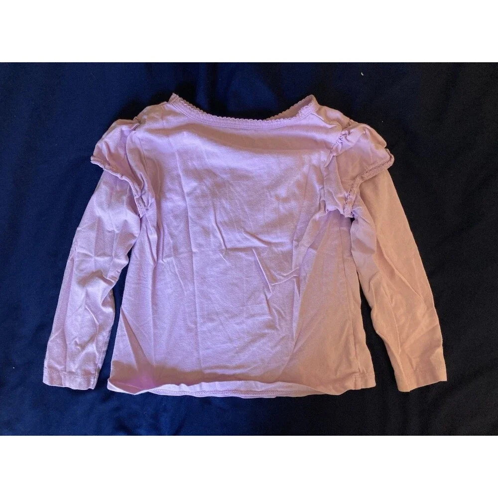 4T Oshkosh B’gosh girl clothes - 1 piece long sleeved shirt | purple heart theme